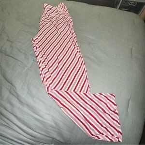 Kikee Lounge Pants Loosey‎ Goosey Red/White Stripe Large